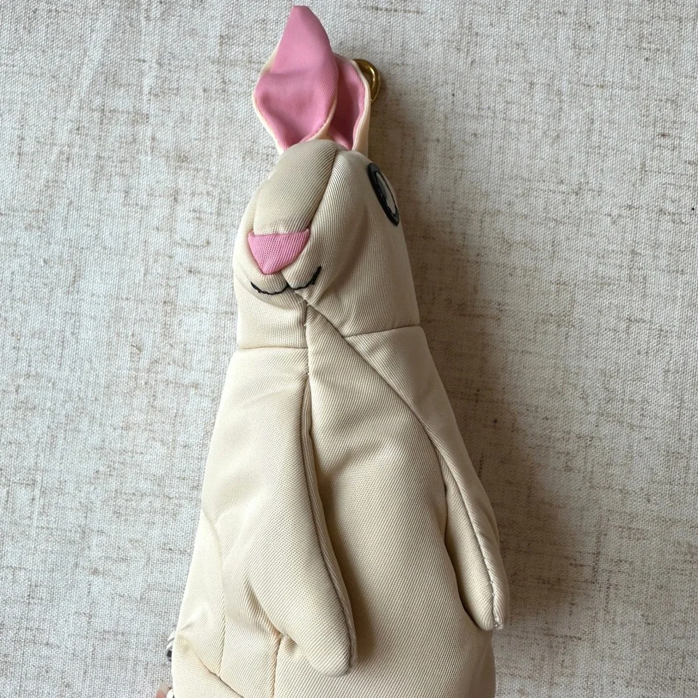 Anya Hindmarch Rabbit Packable Foldable Shopping Shopper Bag Tote Charm - Picture 6 of 14